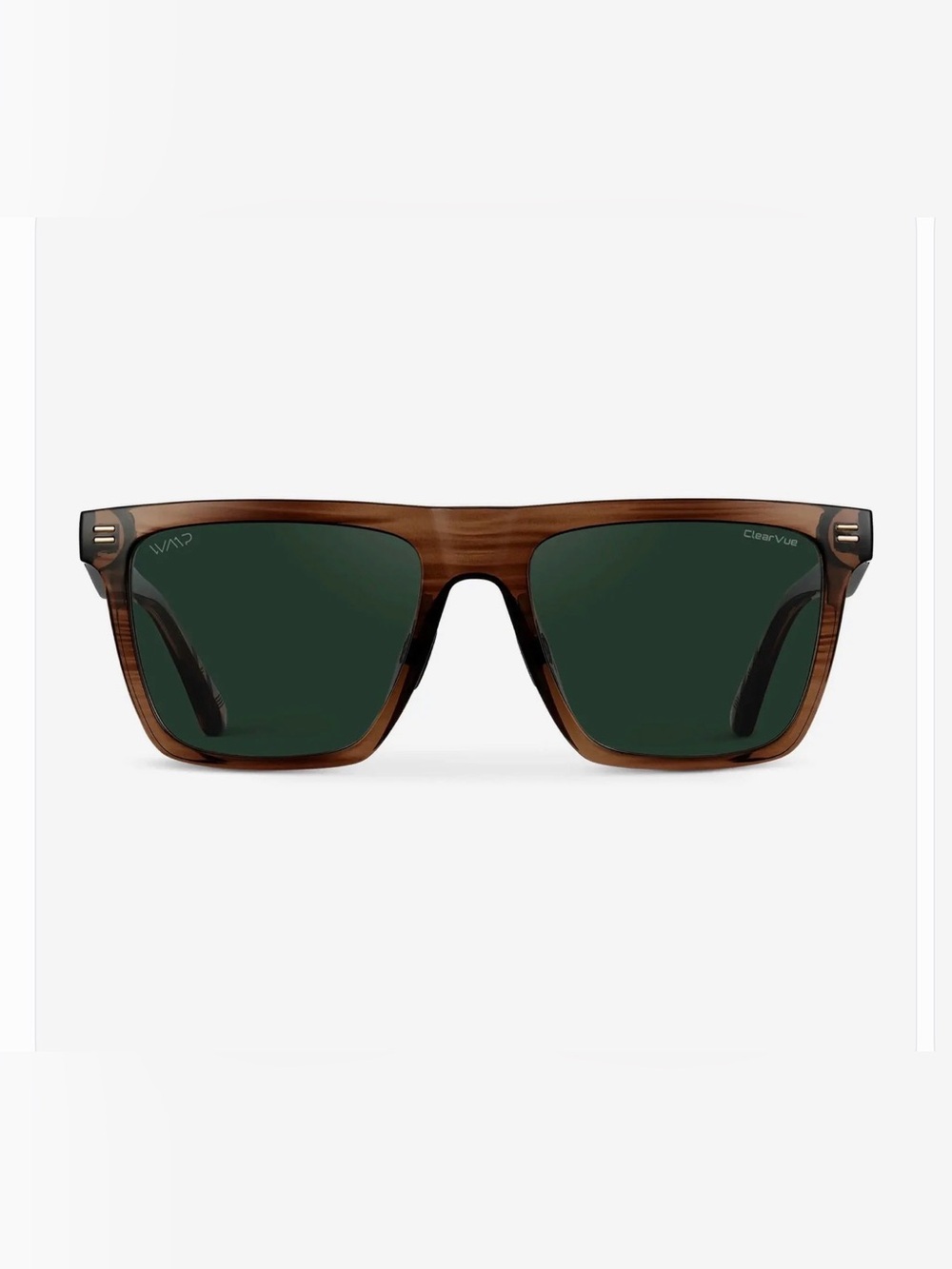 WMP Ace Polarized Crystal Mesquite Grain/Green Lens Sunglasses